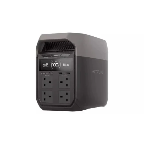 Ecoflow Delta 3 Power Station, 1024Wh Solar Generator - Black